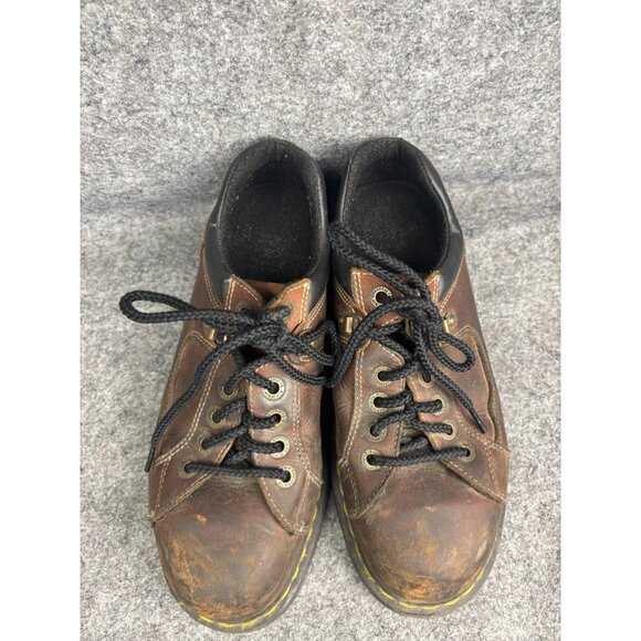 Dr. Doc Martens Industrial Steel Toe Safety Shoes Men\'s 9 Brown Leather‎ 1993 main image 6